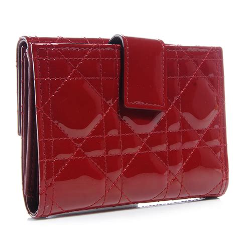 lady dior red wallet